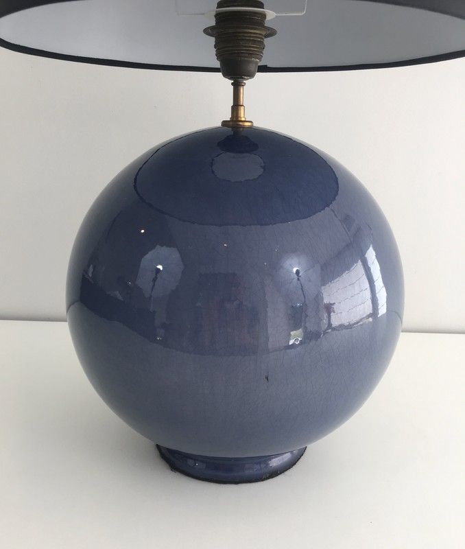 Lampe en Céramique de couleur Bleue