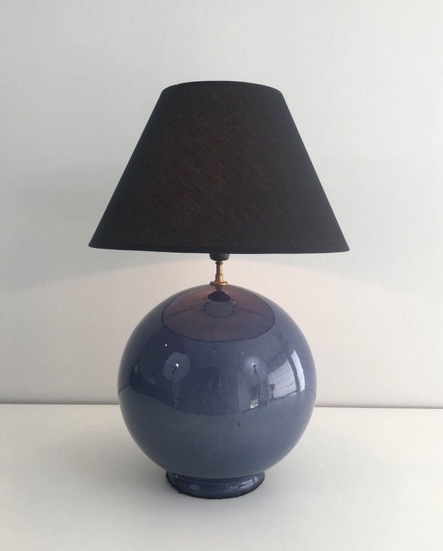 Lampe en Céramique de couleur Bleue