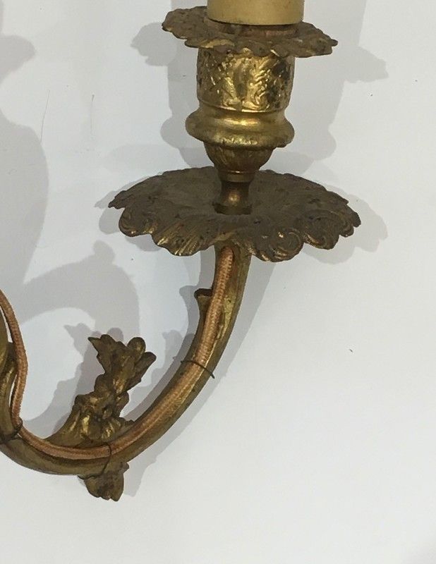 Paire d'Appliques de Style Louis XV en Bronze