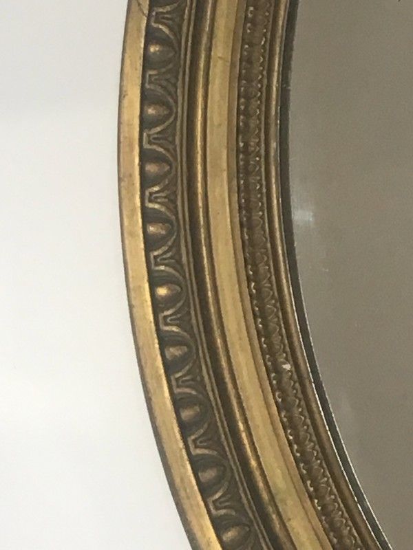 Miroir De Style Louis XVI En Bois Et Stuck Doré