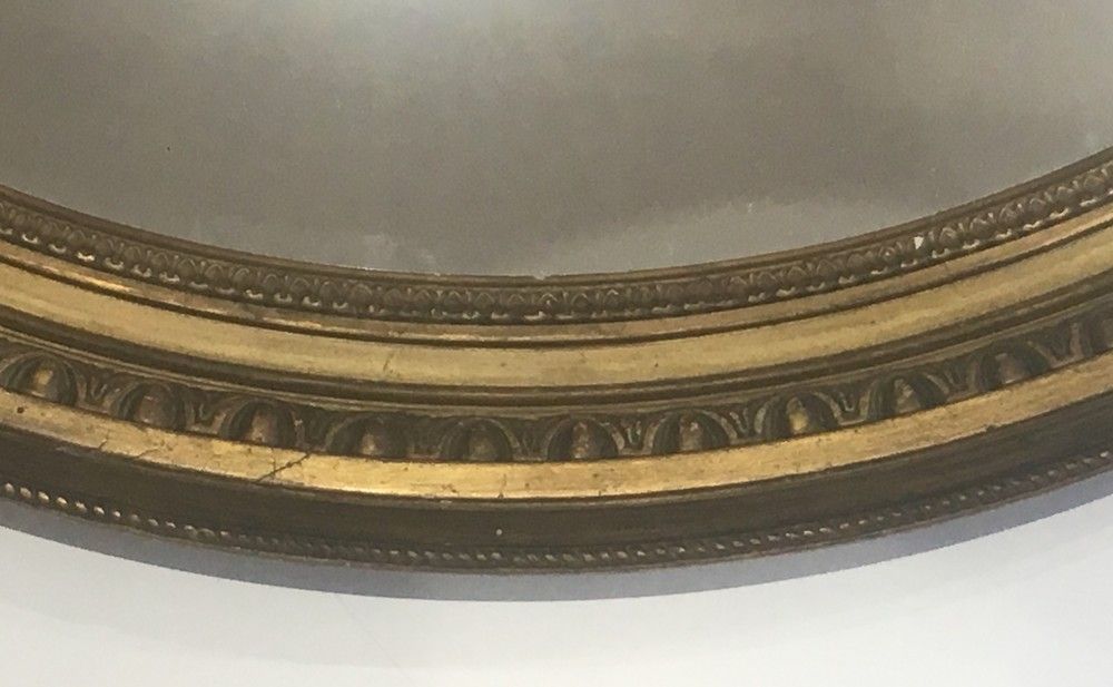 Miroir De Style Louis XVI En Bois Et Stuck Doré