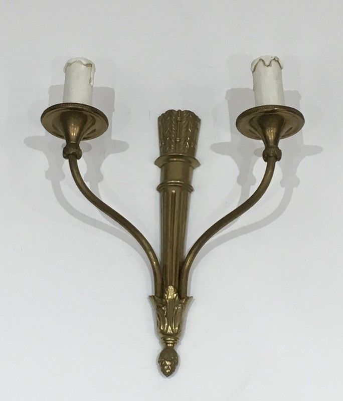 Paire d'Appliques De Style Louis XVI En Bronze Au Carquois