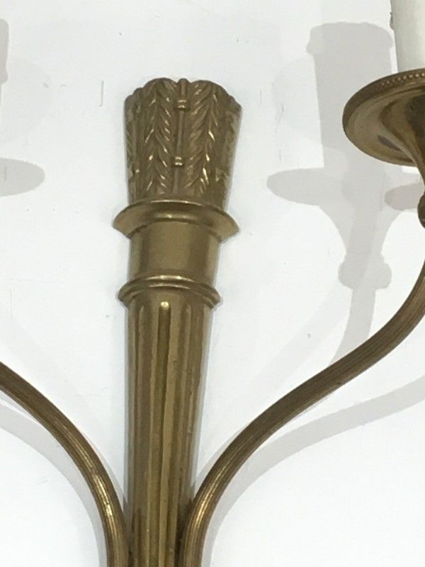 Paire d'Appliques De Style Louis XVI En Bronze Au Carquois
