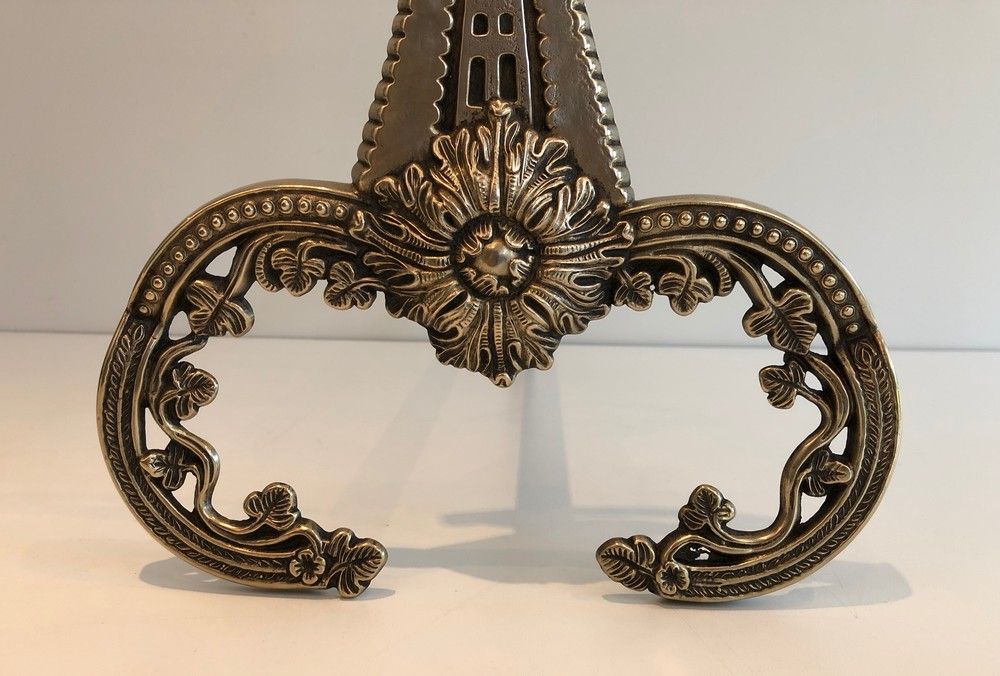 Paire de Chenets de Style Néoclassique en Bronze