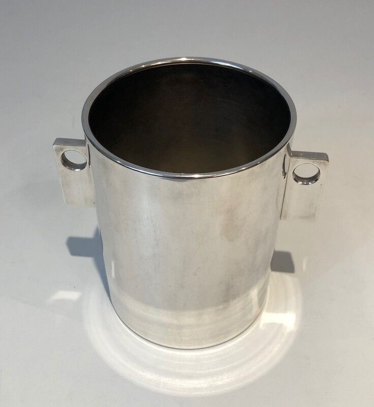 Seau à Champagne Art Déco en Métal Argenté