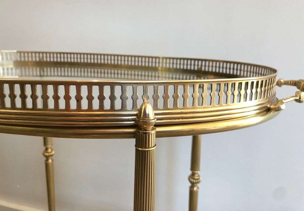 Table Roulante de Style Néoclassique en Laiton