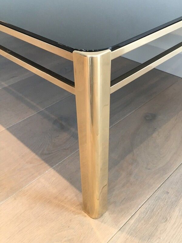 Table Basse en Bronze et Laiton de Jacques Quinet