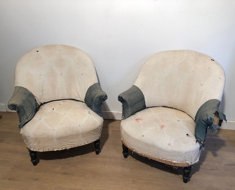 Paire de Fauteuils Napoleon III