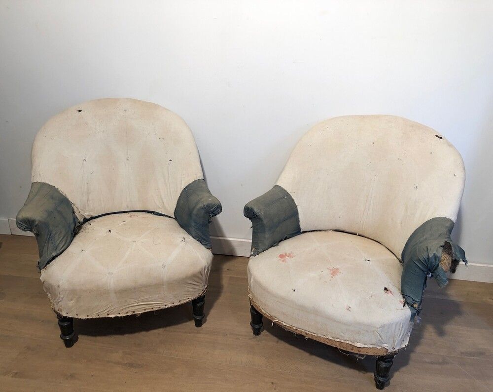 Paire de Fauteuils Napoleon III