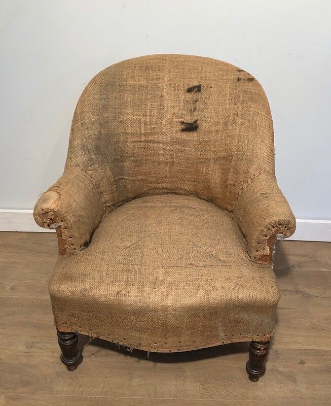 Paire de fauteuils Napoleon III à regarnir