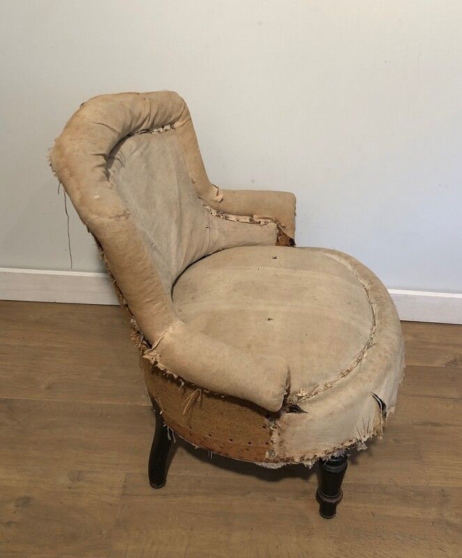 Paire de fauteuils Napoleon III à regarnir 