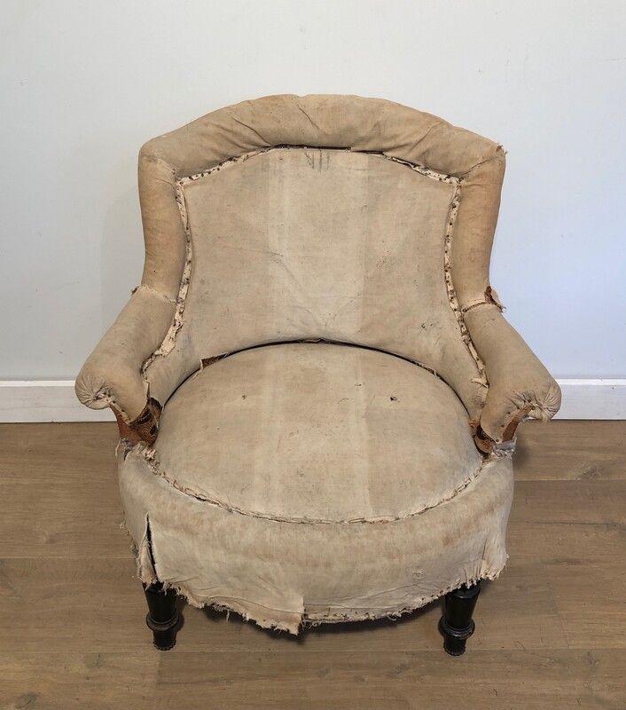 Paire de fauteuils Napoleon III à regarnir 