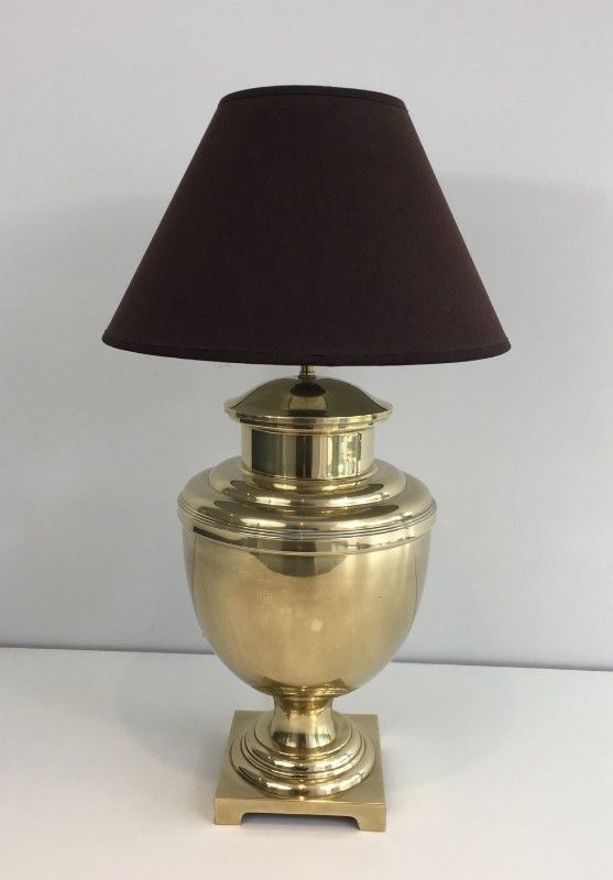 Lampe Balustre de Style Néoclassique en Laiton