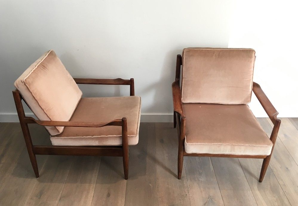 Paire de Fauteuils en Bois 