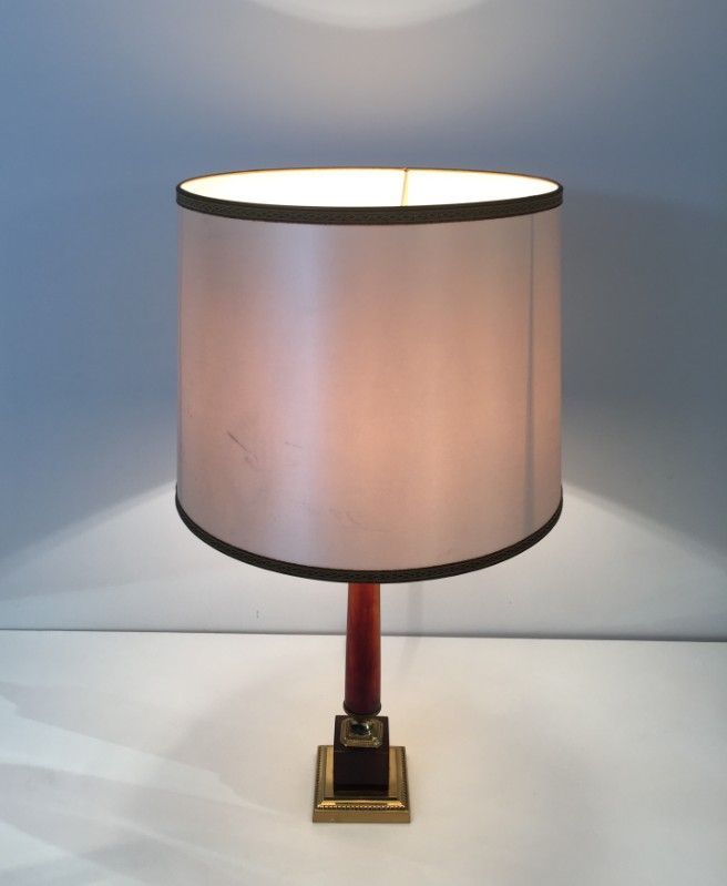 Lampe en Célluloïd et Laiton