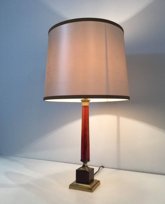 Lampe en Célluloïd et Laiton