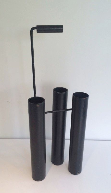 Porte-parapluies Design en Métal Laqué Noir