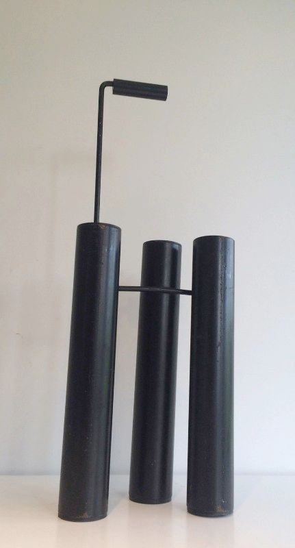 Porte-parapluies Design en Métal Laqué Noir