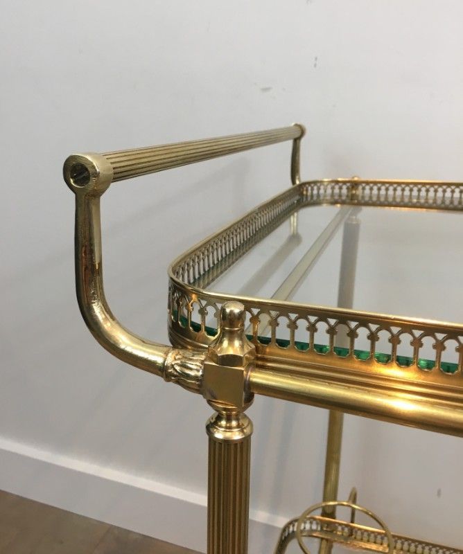 Table Roulante Néoclassique en Laiton