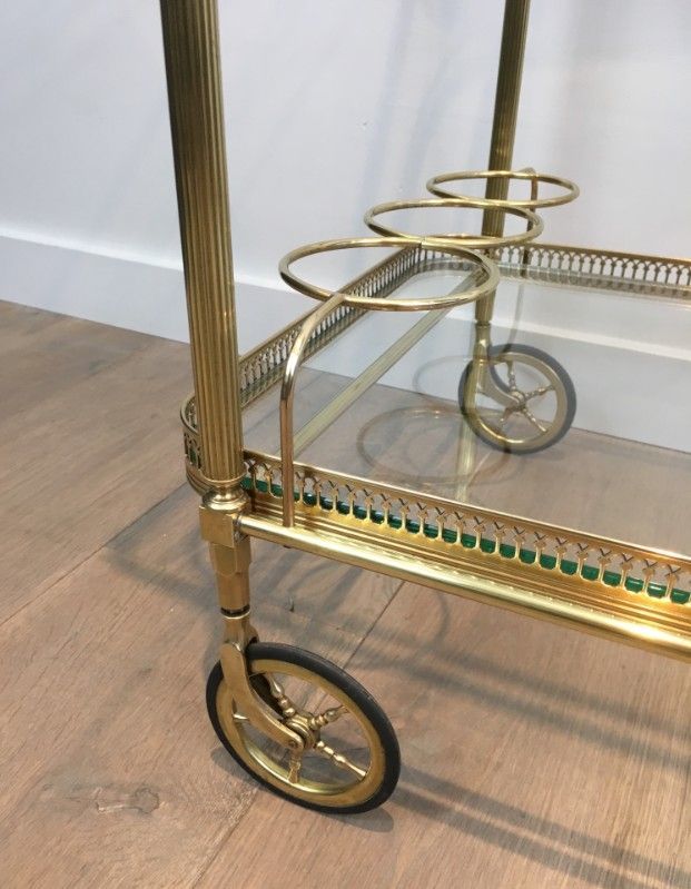 Table Roulante Néoclassique en Laiton