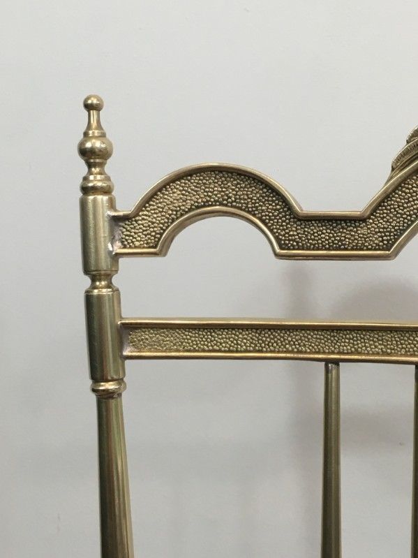 Rare Suite de 4 Elégantes Chaises Néoclassiques en Laiton