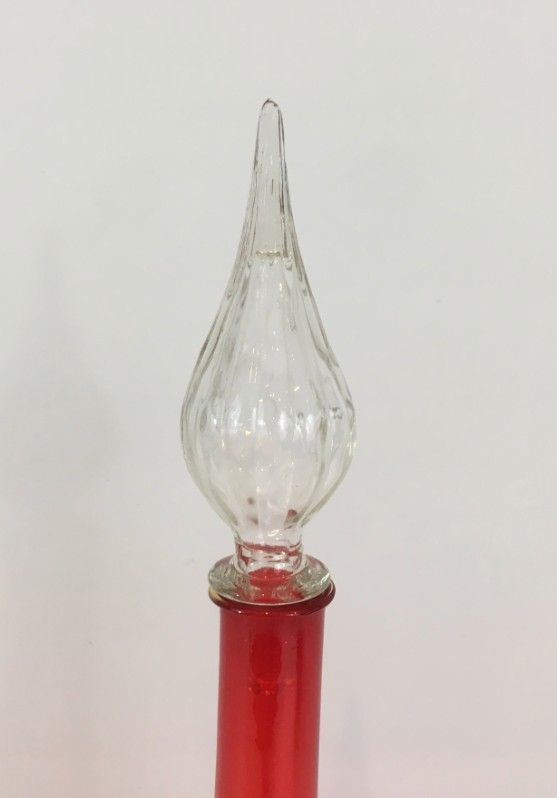 Grande Bouteille Design en Verre Rouge