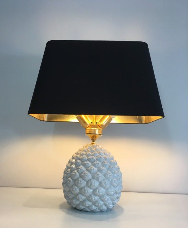 Lampe Ananas Design en Porcelaine