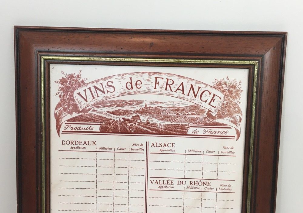 Menu Décoratif Vins de France