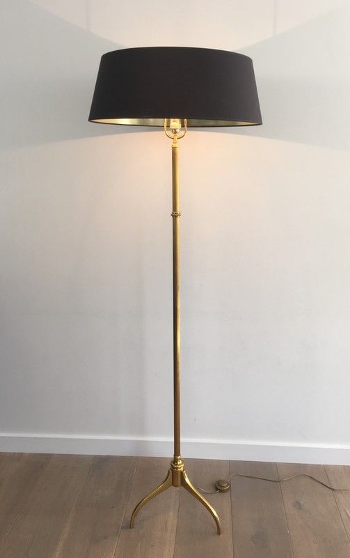 Lampadaire de parquet de Style Néoclassique en Laiton