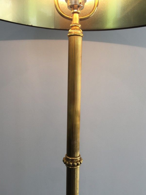 Lampadaire de parquet de Style Néoclassique en Laiton