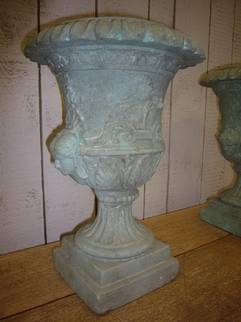 Pair of Decorative Medicis Style Plaster Urns