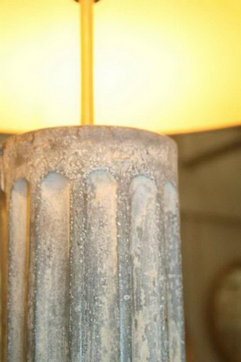FL (206) Paire de lampes colonnes en zinc