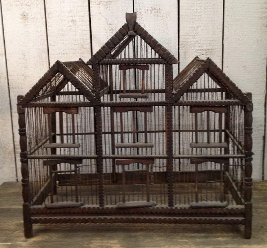 Petite cage « tramp Art »