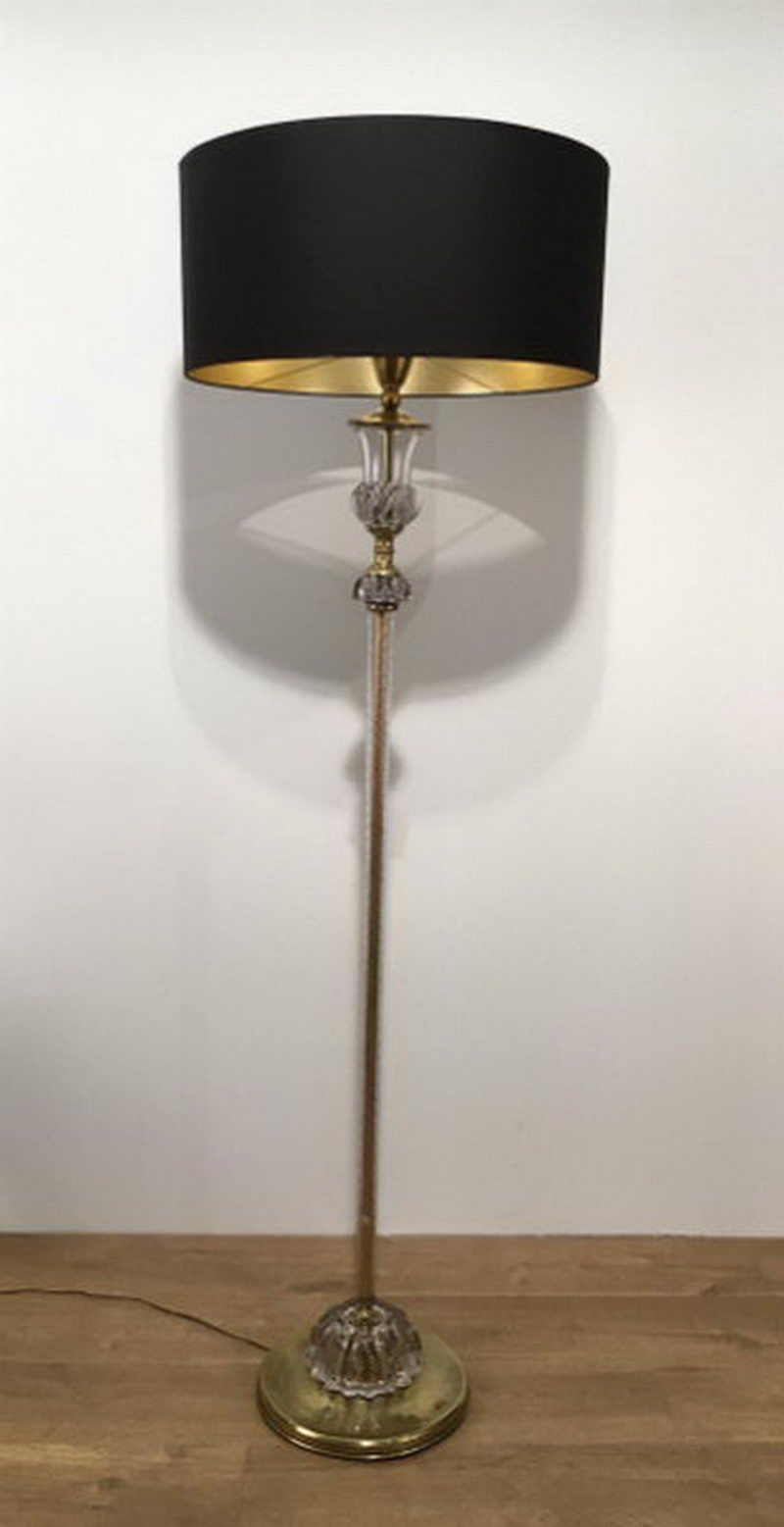 Lampadaire de Parquet en Verre de Murano. Attribué à Barovier & Toso