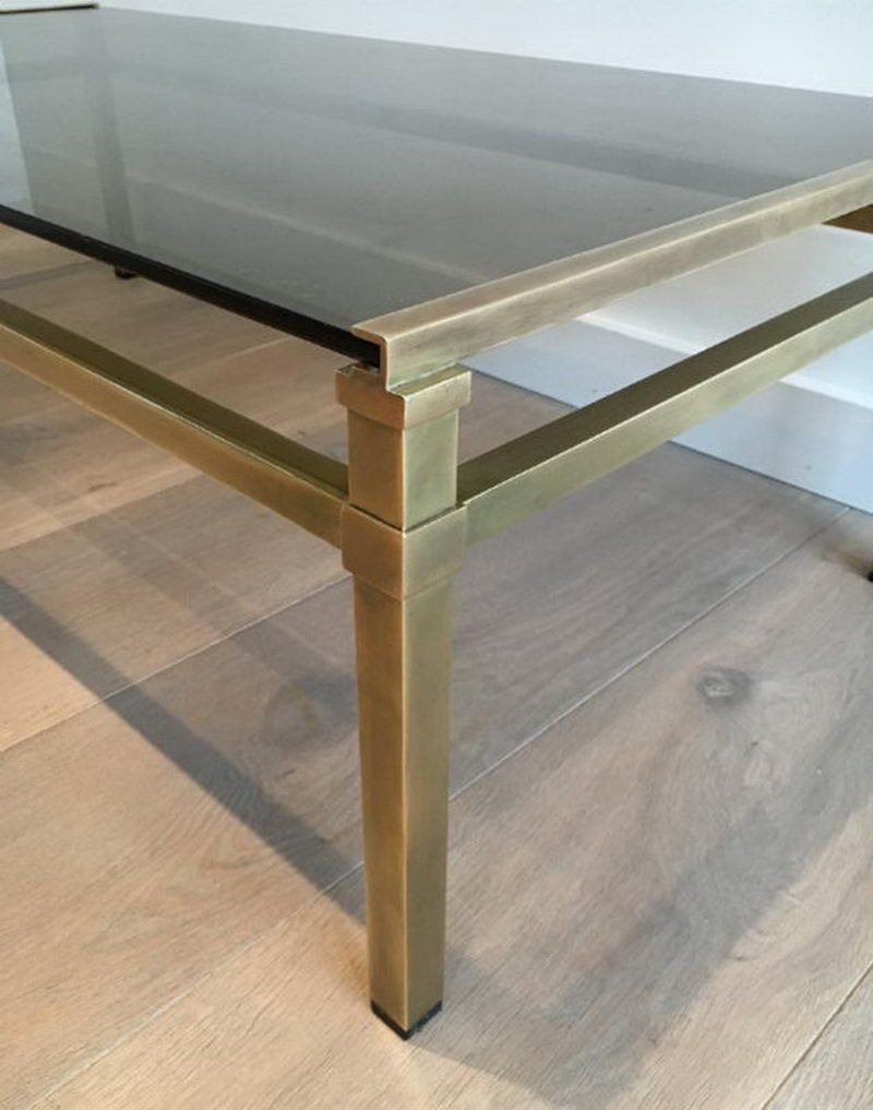 Table Basse Moderniste en Laiton