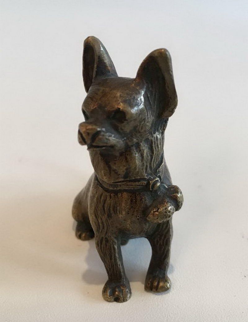 Petit Chien en Bronze