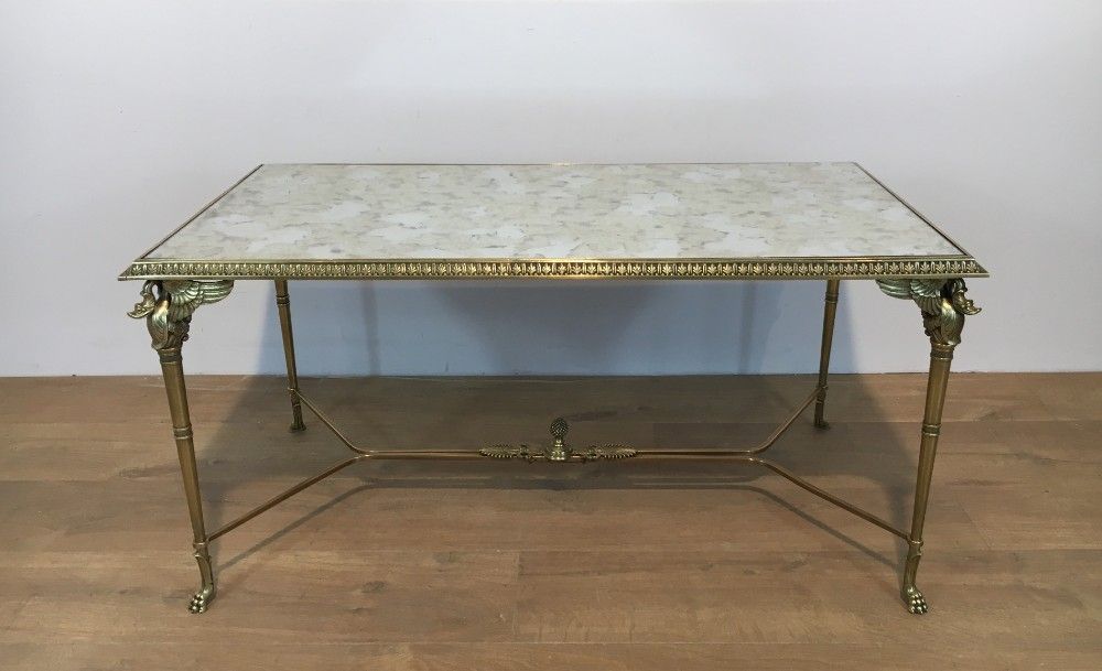 Table Basse en Bronze et Laiton. Dans le goût de la Maison Jansen