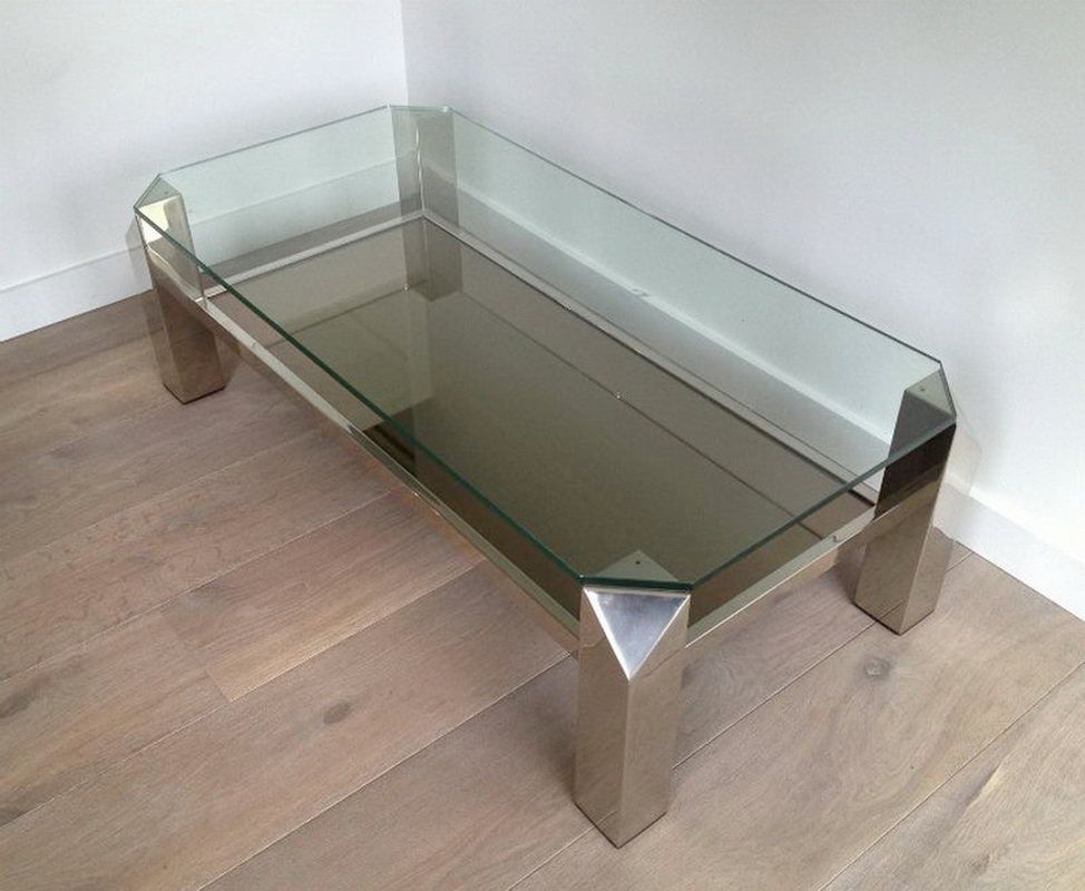 Table Basse Design Chromée
