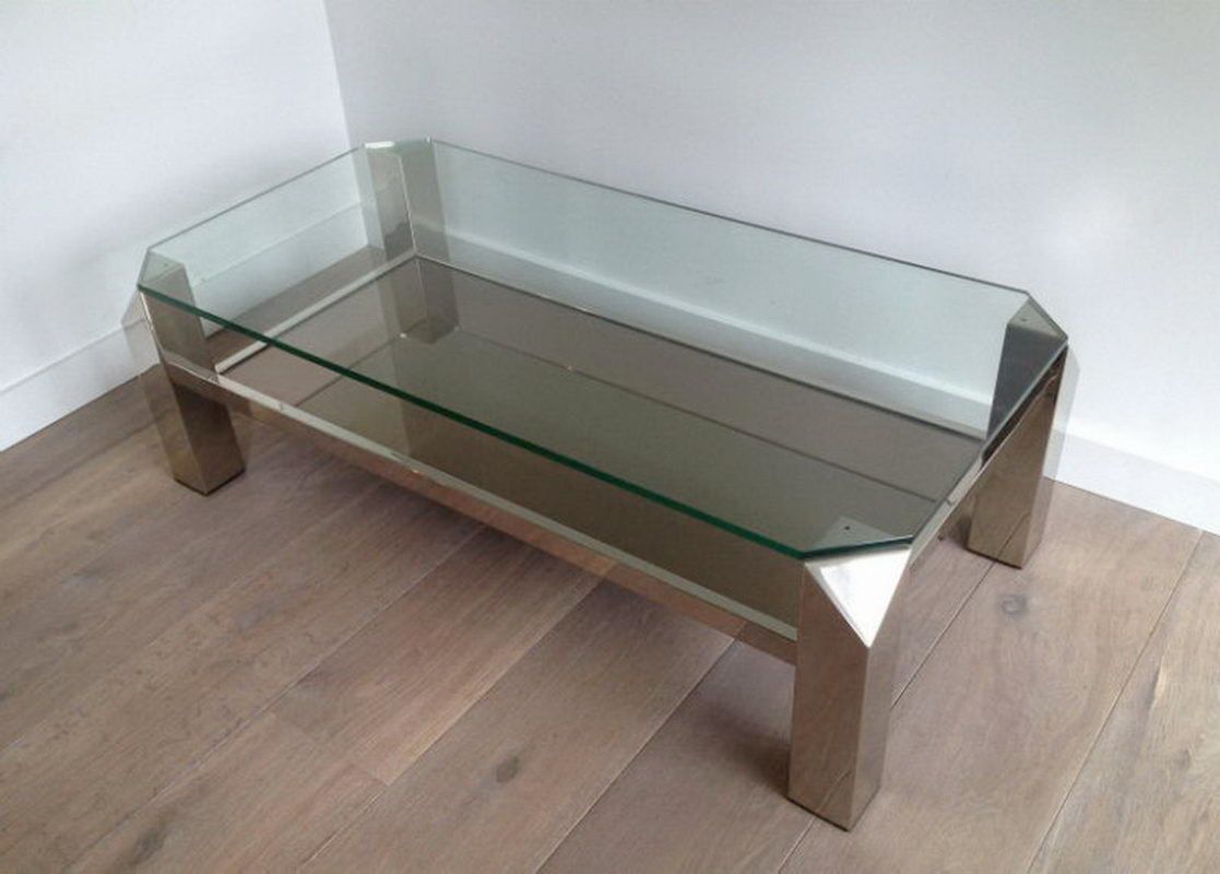 Table Basse Design Chromée
